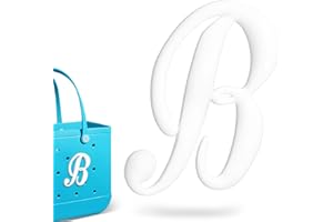 Fannoday Letter Charms, White Shoe Single Letter DIY Decoration Charms Alphabet Accessories for Beach Bag with Boys and Girls Women Teens Adults Party Gift Favors