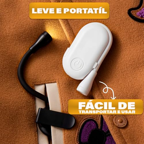 Luz de Leitura Para Livro Luminária de Livros - LED Quente Neutra Fria - Ideal para Estudar ou Ler a Noite - Recarregável USB - PREMIUM