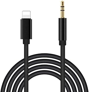 (Apple MFi Certified) Car Aux Cord for iPhone,Lightning to 3.5mm Headphone Jack Adapter & Aux Audio Cord Car Stereo Cable Compatible with iPhone 11/XR/XS/X/8/8P/7/7P Support iOS 12(3.3Ft)