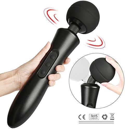 Allovers Multi-Speed Handle Electric Massager, Cordless Rechargeable Waterproof Therapeutic Massager Wand for Women Man Body Relax