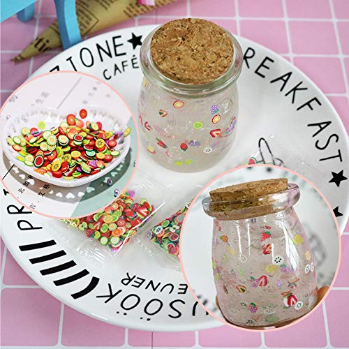 Miukada 72 Packs Slime Supplies Kit.Slime Beads Charms for Slime DIY, Girl Slime Party Decoration, Homemade Slime. Includes Foam Ball,Fishbowl Beads,Glitter,Fruit Slices,Pearls, Sugar Paper,Shell