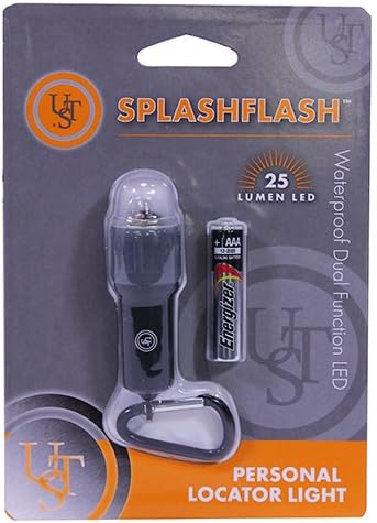 UST SplashFlash 25 Lumen Waterproof, Mini-Lantern, Safety and Personal Locator Light with Lifetime LED Bulb for Hiking, Emergency and Outdoor Survival