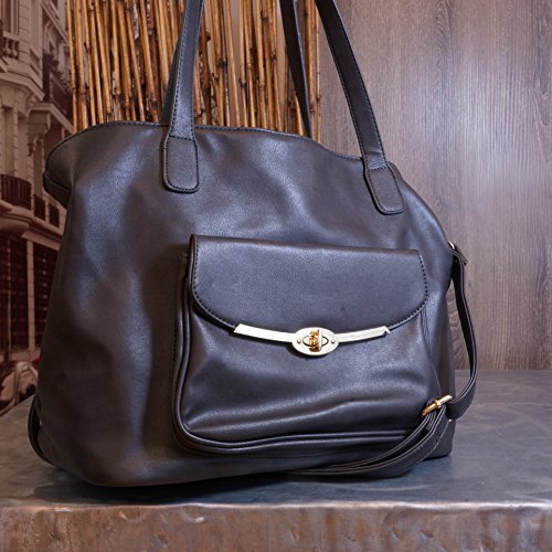 Got Oil Supplies Essential Oils Hobo Bag for Women - Dark Gray Leather Designer Handbag Purse with 16 Elastic Pockets