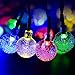 B-right Solar String Lights 25ft 40LEDs Crystal Ball Waterproof Outdoor String Lights Solar Powered Globe Fairy String Lights for Outside Garden, Yard, Home, Landscape, Party