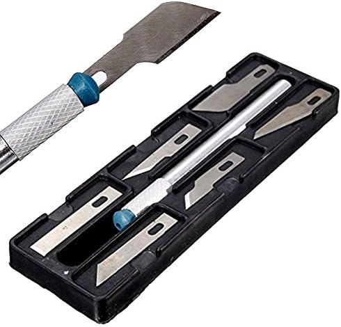 Ecoool Practical 7-in-1 Hobby Knife Set,Multifunction Scrapbooking Model Crafts Carving Knife Blade Tools Set