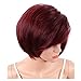 KRSI Short Pixie Cut Straight Bob Synthetic Wigs for Women Heat Resistant Costume African American Wigs with Bangs Natural Black Full Wigs That Look Real+Free Wig Cap