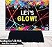Funnytree 7X5ft Glow Neon Party Backdrop Colorful Laser Ray Splatter Photography Background Graffiti Spray Paint Disco Retro Dance in The Dark Night Photo Banner Decorations Photobooth Props