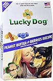 Lucky Dog Treats Wheat-Free Peanut Butter and Blueberry Recipe Natural Healthy Ingredients Made in the USA 12 Ounce Box