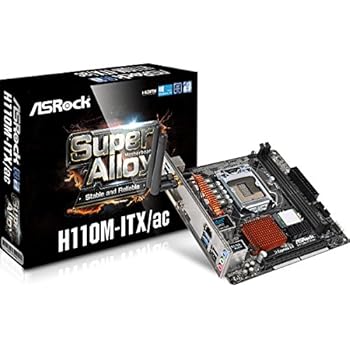 ASRock H110M-ITX/ac LGA 1151 Intel H110 HDMI SATA 6Gb/s USB 3.0 Mini ITX Intel Motherboard