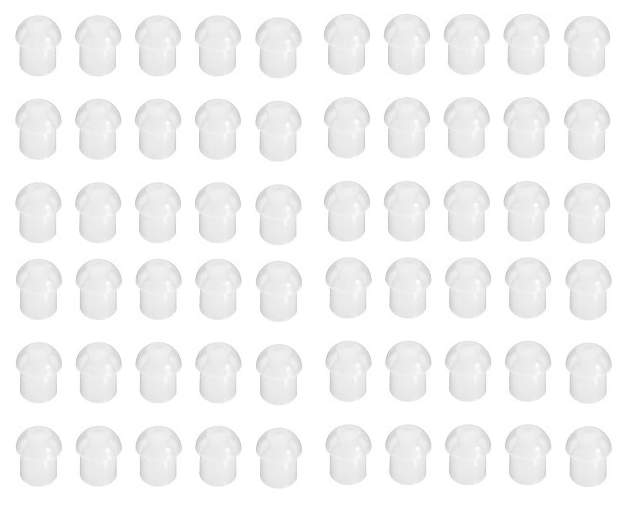 60 Pcs White Replacement Earplugs for Motorola Baofeng Kenwood Midland Yaesu Cobra Icom HYT