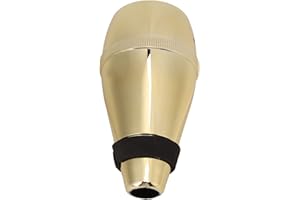 RiToEasysports Trumpet Mute, ABS Plastic Fully Enclosed Silencer, Quiet Practice Mute for Trumpets and Euphonium Players (Gol