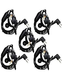 Forma de G lsgoodcare Paquete de 5 pines Conector macho de oreja - Auricular para Motorola Talkabout 2 Radio de dos vías Walkie Talkie GP300 GP88 GP600 mtx638 CP100 GP2000 xtn466