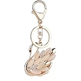 Swan Keychain Bling Keychains for Women Car Decor Women Swan Wallet s for Backpacks European and American Miss Zinc Alloy Rhinestone Decoration