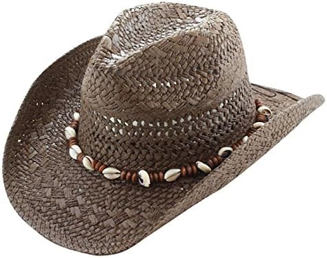 Port Classic Straw Country Cowboy Hat, Beads