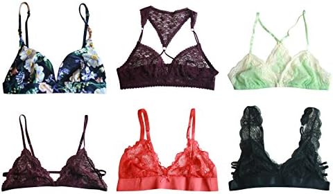 Ageless Sexy Underwear Bra, Top In Mixed Styles &amp; Colors - Elastic and Stretch Strap, Bamboo Cotton Special Lining - Pack Of 2; (Small)
