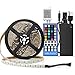 SUPERNIGHT LED Strip Lights Kit Waterproof 16.4FT 5050 RGB + Cool White Color Changing Flexible Rope Lights Waterproof 300 LEDs TV Back Lighting with Remote Controller and 12V Power Supply
