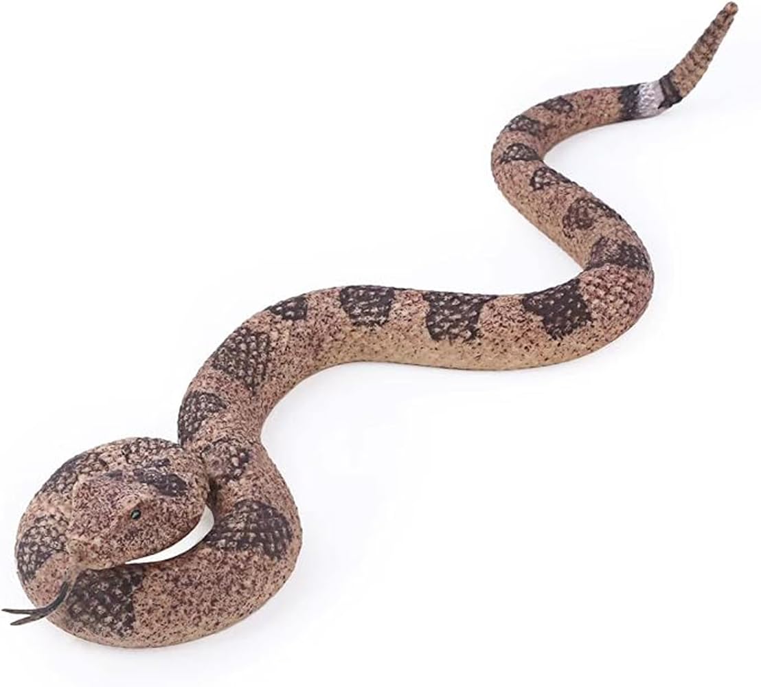 MAKFORT 1 Pcs Realistic Fake Snake Fidget Toy Simulation Snake for Kids Plastic Snake for April Fool's Day Halloween Prank Item Party Favors Gift Sidewinder