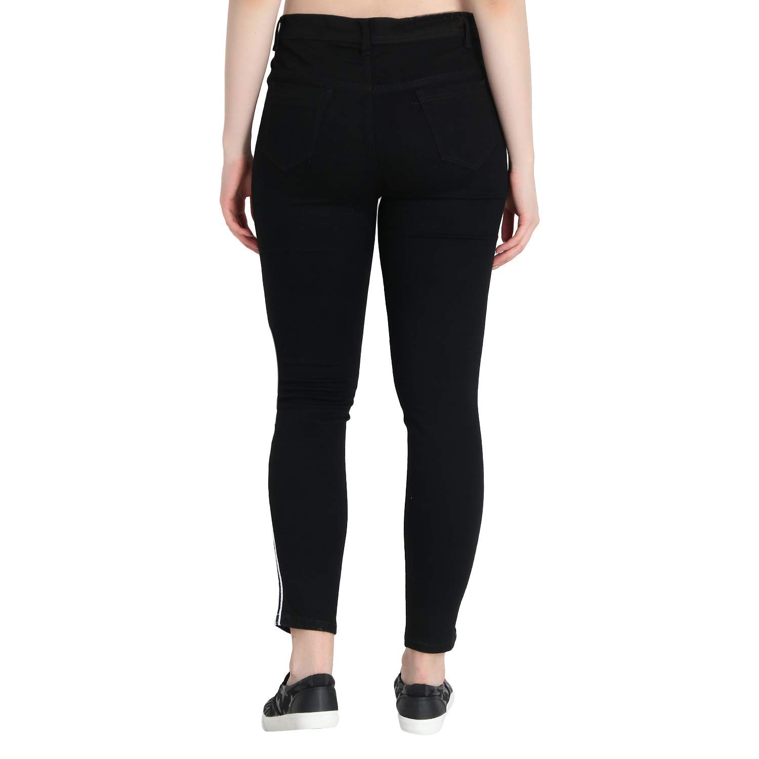 miss cool striped jeans