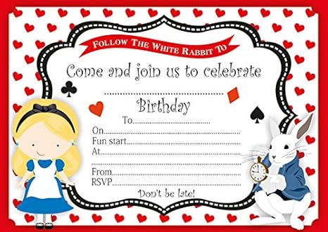 Alice Nel Paese Delle Meraviglie Confezione Da 10 Biglietti