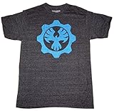 Gears of War 4 Fenix Cog Mens Charcoal Tri-Blend T-Shirt (Small)