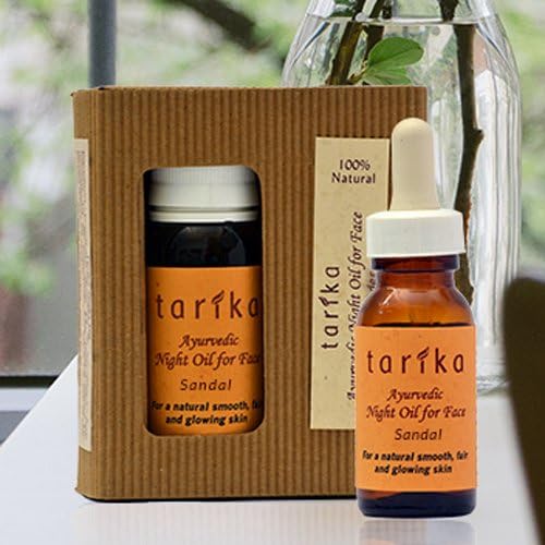 Tarika Ayurvedic Rejuvenating Natural Night Oil for Face with sandal-Herbal Facial Oil Serum for Acne Scars, Anti-Ageing,Pimples & Wrinkles, 30 ml