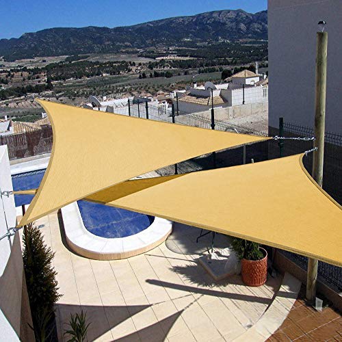 Artpuch 2Pcs 12′ x 12′ x 12′ Triangle Sun Shade Sails Sand UV Block for Shelte ...