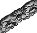 Housweety 10 Yards Black Stretch Floral Scallop Lace Edge Trim 2