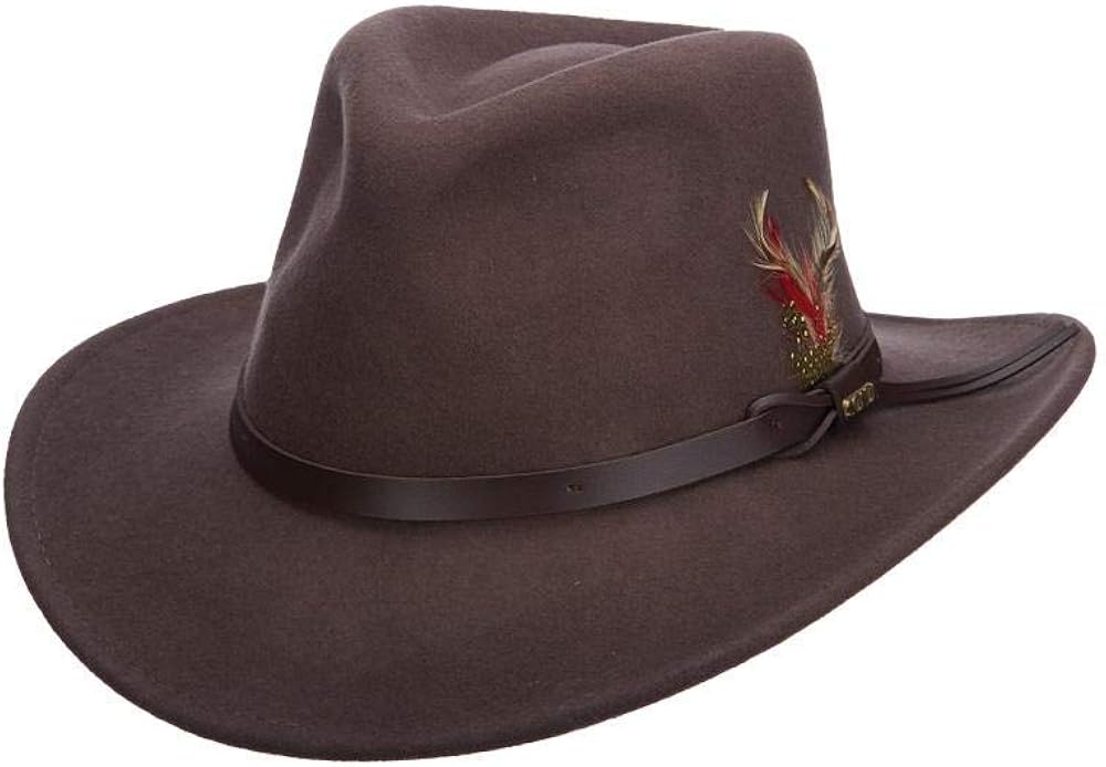Dorfman Pacific Scala Classico Men's Crushable Felt Outback Hat