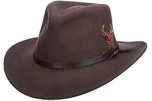 Scala Classico Men's Crushable Felt Outback Hat