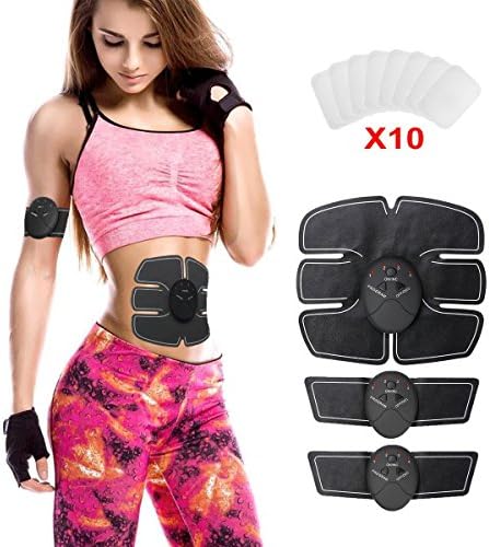 Miniant MUSCLE TONER - Portable Muscle Trainer with Rhythm &amp; Soft impulse Gift with 10 tablets of hydrogel - Ultimate abs stimulator &amp; Fat Burner Equipment for Abdomen/Arm/Leg Training