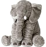 CHICVITA Large Stuffed Elephant Soft Animal Plush Toys, Grey, 24 inch/60cm