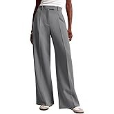 NIMIN Women Wide Leg Pants High Waisted Dressy Work Office Trousers Business Casual Palazzo Pants 2026 Fall Winter Fashion Outfits with Pockets Grey X-Large