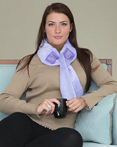Aroma Wrap Heated or Cooled Herbal Neck Wrap with an Essential Oil Pack, Logo Pocket Choice of Aroma Wrap or Bible Verse (Faith Hope Love, Lavender)