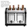 Dualit 46505 Architect 4 Slice Toaster | Brushed Stainless Steel with Black Trim | Extra-Wide Slots – Peek and Pop…