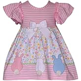 Bonnie Jean Girl's Easter Dress - Knit Bunny Dress for Baby Toddler and Little Girls