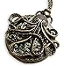 CaseCarnival Steampunk Large Octopus Pocket Watch Necklace - Octopus Sea Monster Pocketwatch Pendant (Brass)