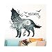 Mexidi Wolf Moon Wall Decal Sticker Art Decor Decal Home Living Room Bedroom Office Corp Mural