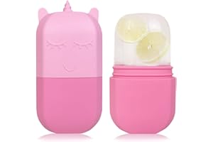 NGUP Ice Roller for Face and Eye, Ice Face Roller, Ice Facial Cube Cold Gua Sha Face Massage Silicone face Ice Mold for Face Beauty to Tighten Ice Roller Skin Care Tools (Pink)