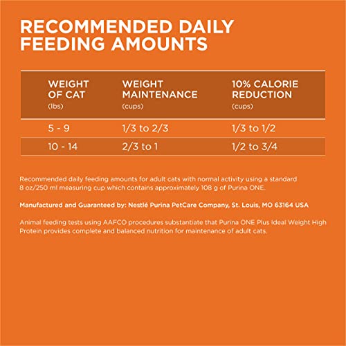 Purina ONE High Protein, Healthy Weight Dry Cat Food, +Plus Ideal Weight With Turkey 16 lb