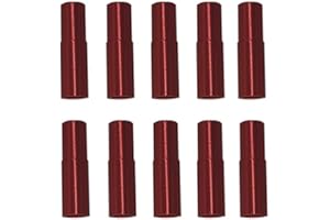 Miamay 10 Pieces 4mm Aluminum Bike Shift Derailleur Cable Ferrules Bicycle Shift Cable Housing Ends (Red)