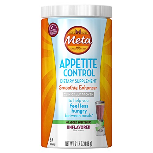 Metamucil Daily Appetite Control Weight Loss Supplements, Unflavored Smoothie Enhancer Sugar Free Fiber Appetite Suppressant, 57 Doses