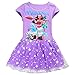 AOVCLKID Moana Little Girls' Dress Princess Cartoon Party Dress (120/4-5Y, Purple 1)