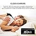 Hidden Camera Alarm Clock Spy Camera WiFi Cameras Wireless Mini Nanny Cam Motion Detection Home Surveillance Security Super Night Vision Temperature Display