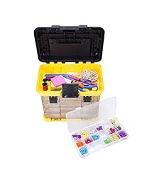 Caja de herramientas Stalwart línea que cuenta con estantes, para piezas y artesanías, con 4 organizadores