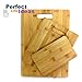 Bamboo Cutting Boards Set of 3 Durable Thick Strong Premium Eco-friendly Wood - Kitchen Chopping Chicken, Meat, Bread, Vegetables, Fruit, Cheese. Brand: Perfect Life Ideas -Tm
