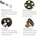 HoFire Ice Cleats for Shoes and Boots, Ice Snow Traction Cleats Grippers, Non Slip Shoe Ice Grippers,10 Steel Rubber Spikes Crampons Anti Easy Slip Studs Crampons Slip-on Stretch Footwear(Black, S)