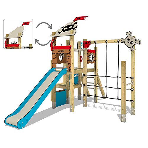 Klettergerüst WICKEY PRO Magic Fear+ für den öffentlichen Kinder-Spielplatz - Kletterturm mit Rutsche für Kindergarten… – Bild 4