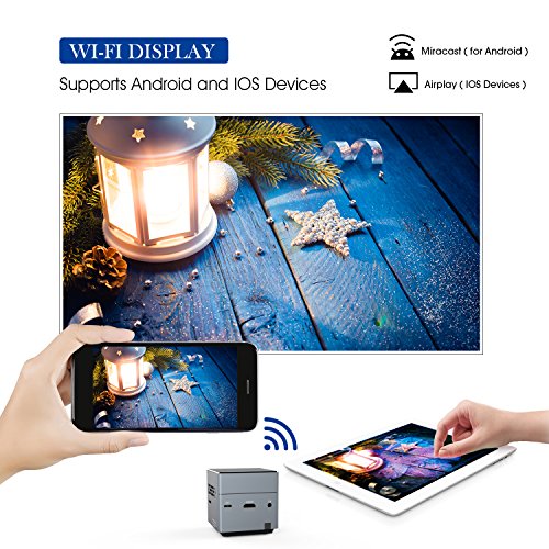 TENKER-S6-Mini-Cube-DLP-Projector-with-Wi-Fi-Portable-LED-Pocket-Pico-Projectors-for-Outdoor-Indoor-Movies-Includes-Mini-Tripod-30000-Hour-Leds-Supports-Android-and-iOS-Devices