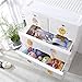 Nafenai Plastic Dresser 6 Drawers,Storage Cabinet Drawers Organizer for Clothes/Toys,Bedroom,Playroom,Closet Drawers Large,2 Locker,White