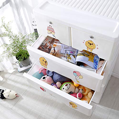 Nafenai 6 Drawer Dresser Plastic Storage Drawers Unit For Clothes